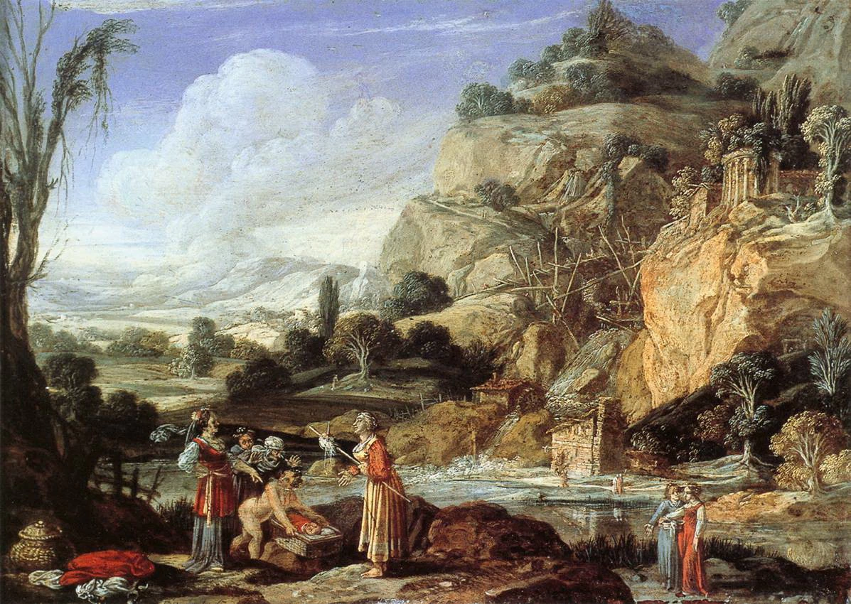 Paesaggio con il Ritrovamento di Mosè - Hallwylska Muséet, Stockholm